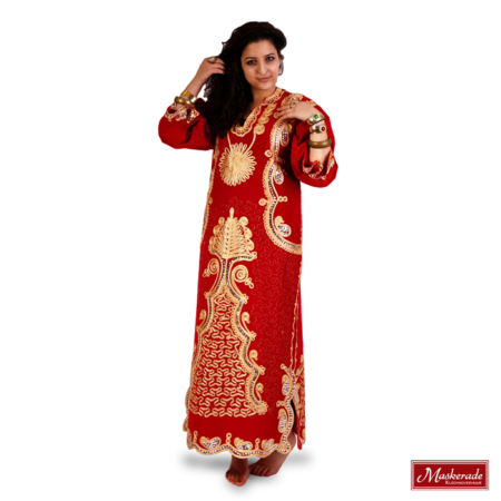 Arabisch kostuum rode jurk