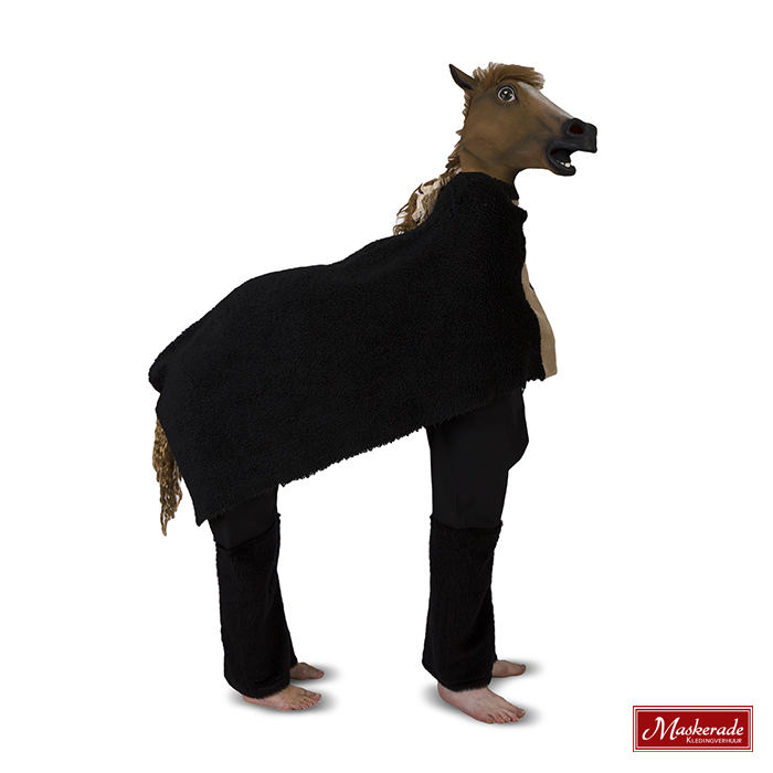 Dierenpak Paard zwart bij Maskerade Kledingverhuur