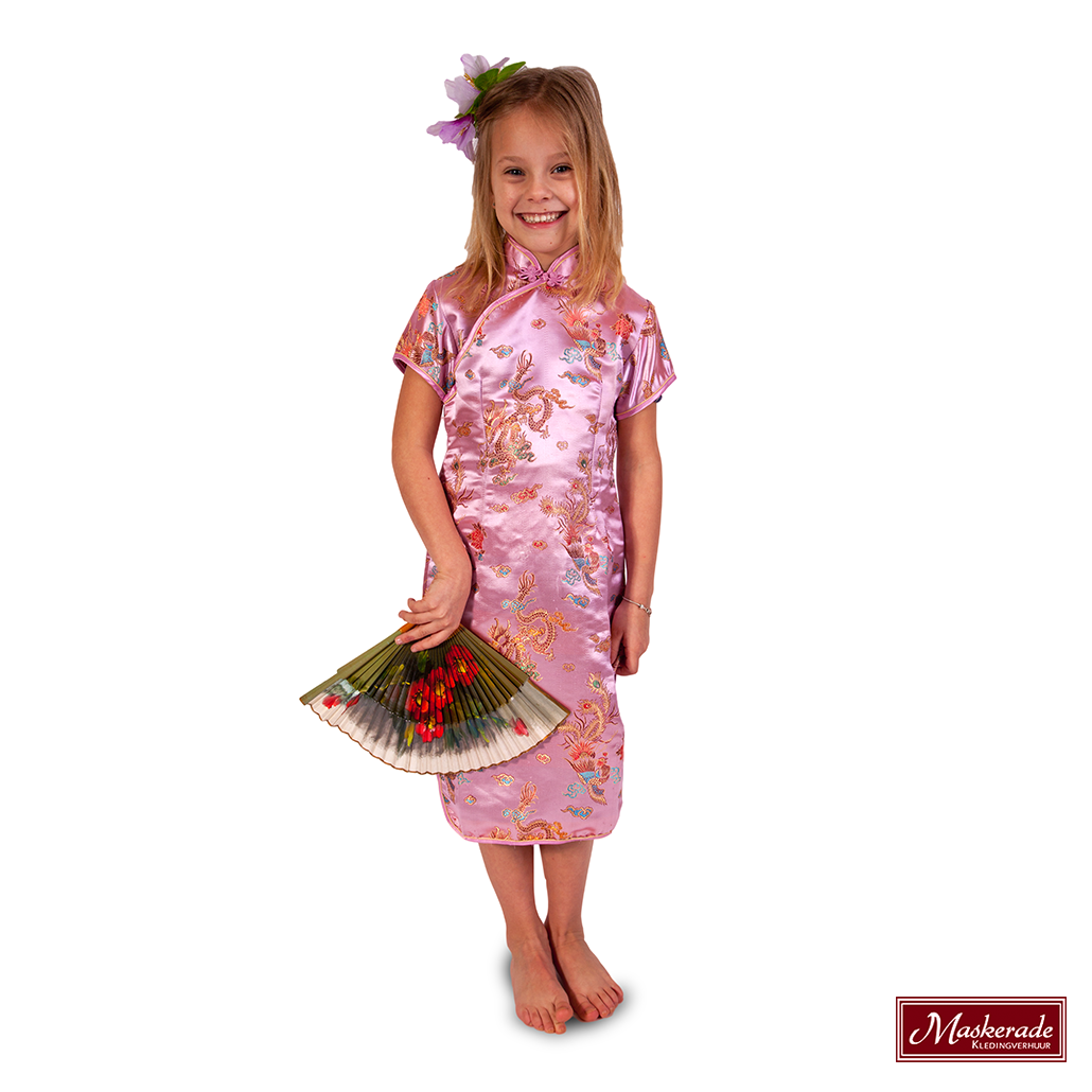 Berg Vesuvius Scheur embargo Kinderkleding Chinese roze jurk huren bij Maskerade Kledingverhuur
