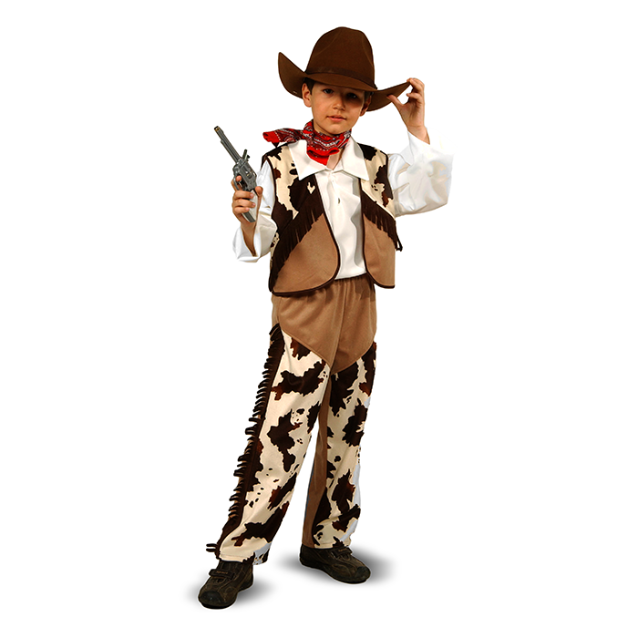 inrichting druk Verhuizer Kinderkleding cowboy kostuum huren bij Maskerade Kledingverhuur