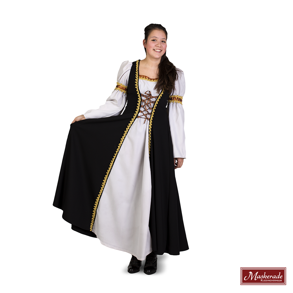 thee broeden gazon Middeleeuwse jurk in verschillende kleuren huren bij Maskerade  Kledingverhuur