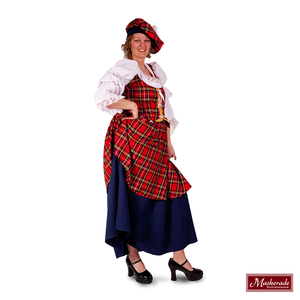 Schotse jurk met geruiten top huren