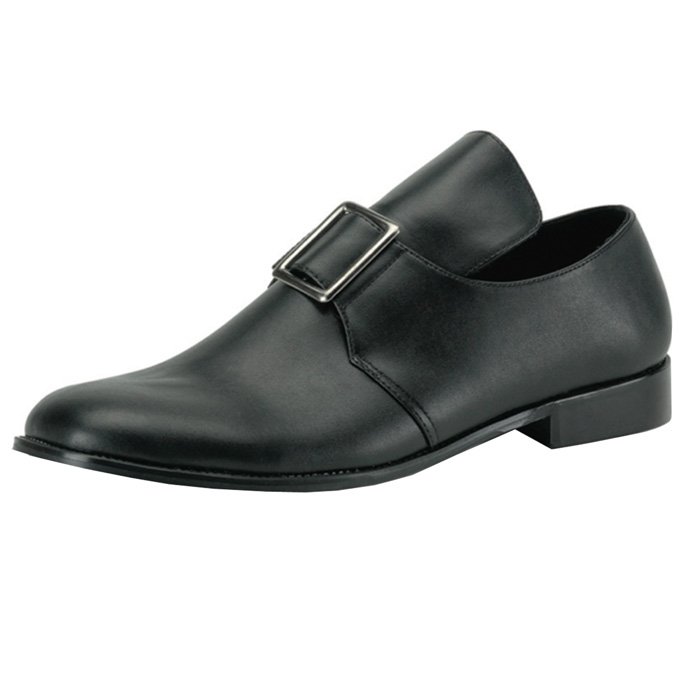 blik Snel Classificeren Schoenen: Zwarte lage schoen met grote gesp huren bij Maskerade  Kledingverhuur