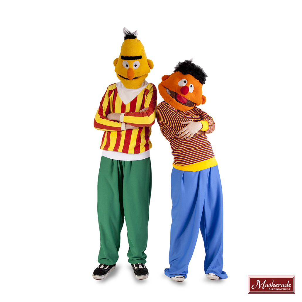 winnaar Vet Het spijt me Bekend van TV Bert en Ernie huren bij Maskerade Kledingverhuur